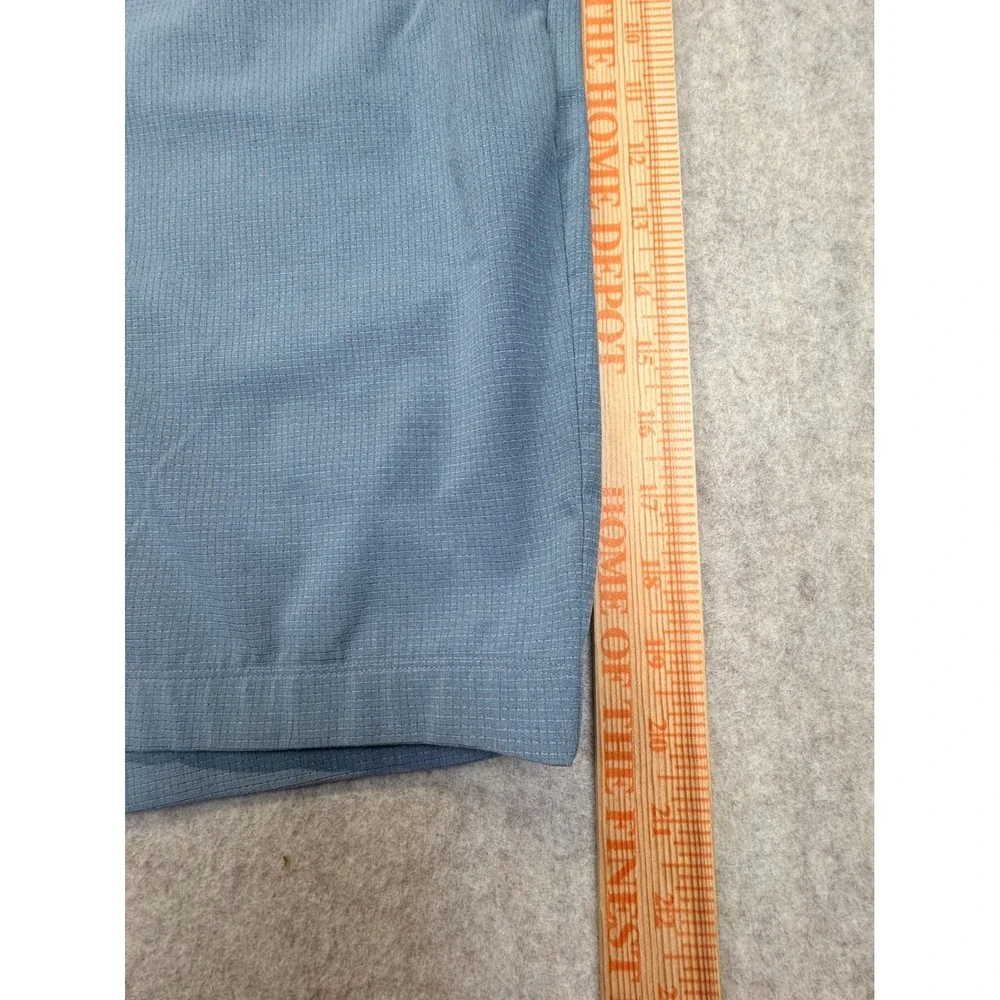 Lululemon Commission Short Men 40 Iron Blue Textured Grid Performance Golf